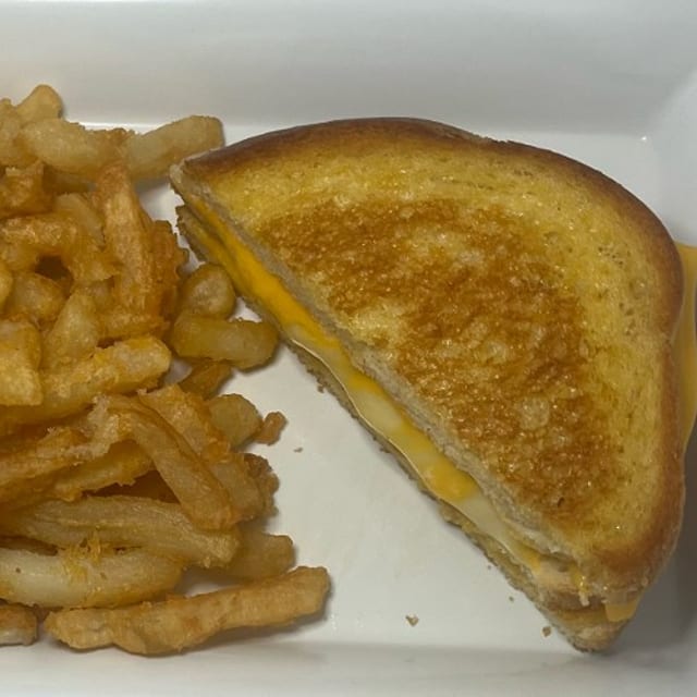 Triple Decker Adult Grilled Cheese Sandwich.