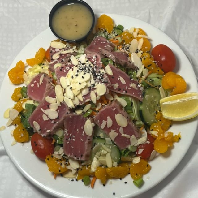 Seared Ahi Tuna Sashimi Salad.