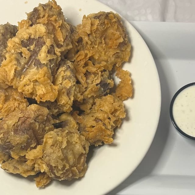 Fried Shiitake Mushrooms.